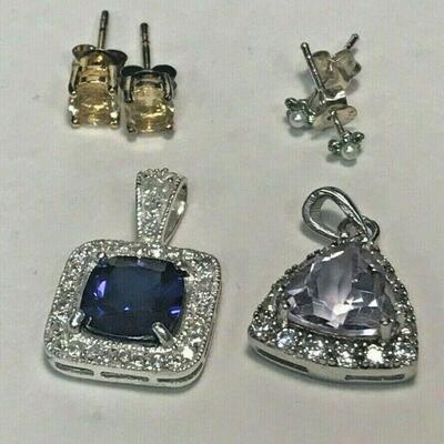 https://www.ebay.com/itm/114477629305	WL203 LOT OF 4 PC STERLING SILVER PENDANTS AND STUD EARRINGS	Buy-It-Now	 $30.00 
