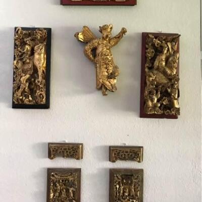 Asian Inspired Carved Wood Pieces