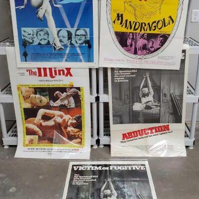 1116	

5 X Rated Poster
Includes 2 Abduction, The Minx, Mandragola, And Chatter-Box. All Meaaure Approx 41"x27"