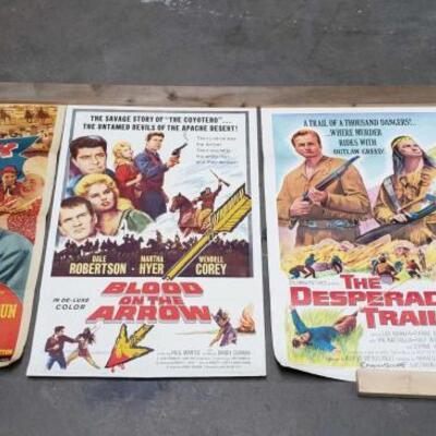 1520	

4 Vintage Posters
"County Fair," "Blood On The Arrow," "The Desperado Trail," And "Sinbad The...