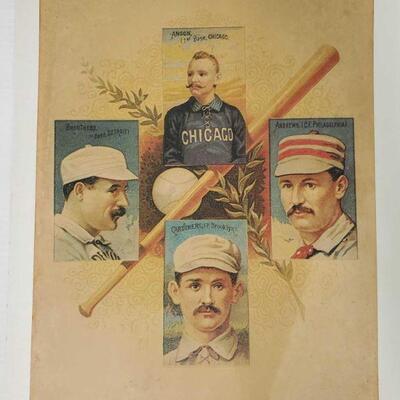 1312	

Vintage Baseball Poster - Caruthers, Andrews, Anson, and Brouthers
measures approx 15.5" x 11"
