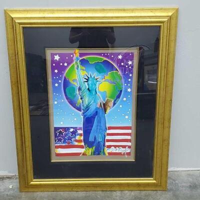 425	
Peter Max Peace On Earth II
Mixed media with acrylic painting and color lithography on paper.
Signed in acrylic. A unique...