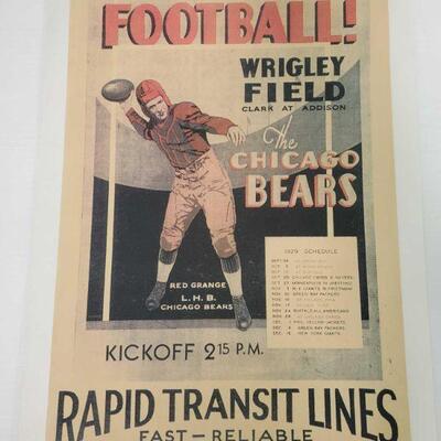 1310	

The Chicago Bears Football Advertisement Poster
measures approx 17" x 11"