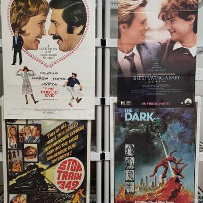 1194	

4 Vintage Movie Posters
Includes Stop Train 349, The Dark, The Public Eye, And Shes Having A Baby