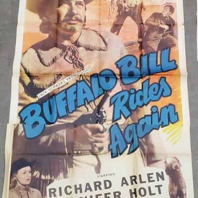 1330	

"Buffalo Bill Rides Again" 3 Sheet Movie Poster
measures approx 80" x 40"
