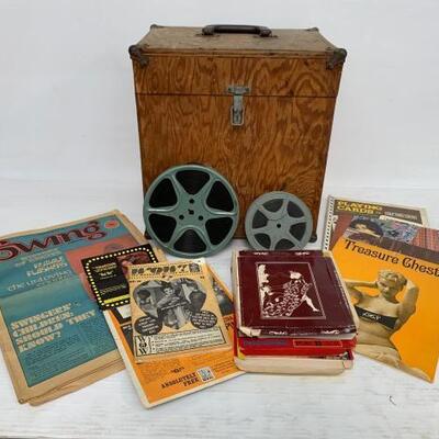 2022	

Wooden Box And Vintage 8mm Pornographic Material
Wooden Box Measures Approx: 13.5â€ x 10â€ x 14.5â€