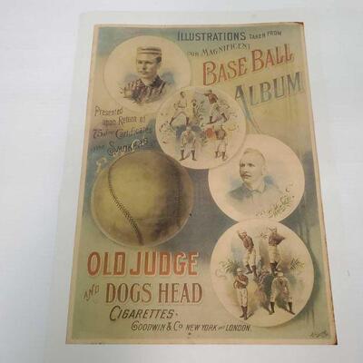 1306	

Old Judge & Dogs Head Cigarettes Goodwin & Co Advertising Poster
Measures approx 15" x 11"