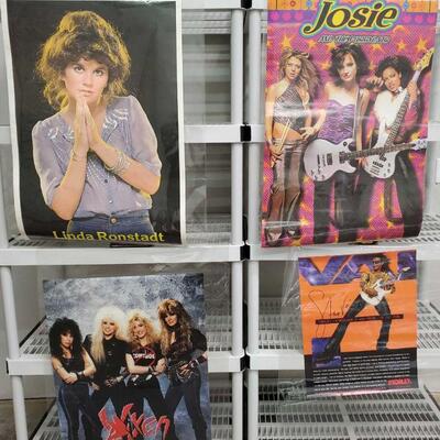 1114	

Vixen, Josie And The Pussycats, Signed Steve Vai, And Linda Ronstadt Posters
Meaaurements Range Approx...