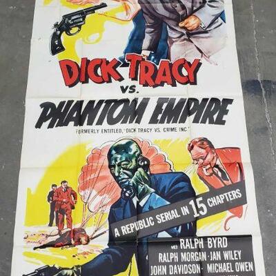 1340	

Dick Tracy VS. Phantom Empire Three Sheet Movie Poster
Measurements Approx 78"x41"