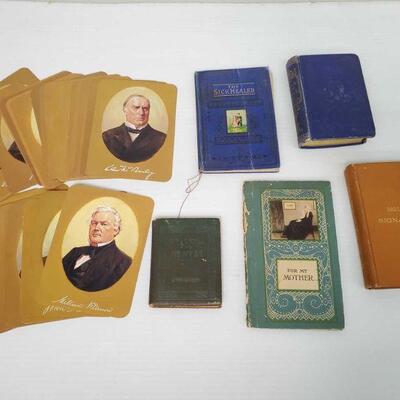 1068	

6 Antique Books and CSpan Presidential Cards
Books include "The Sick Healed" by A. L. O. E, "Lady of the Lake"...