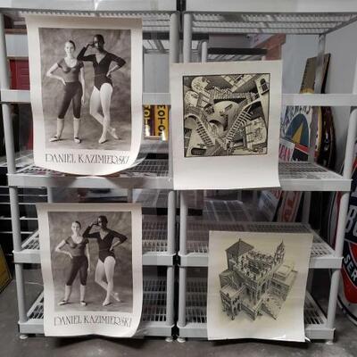 1446	

4 Posters
2 From Daniel Kazimierski 2 From M.C. Escher Ranging In Size From: 30" x 22" - 26" x 22"