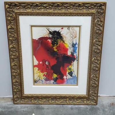 423	
Slavador Dali (Jesus is Tempted by Satan) 1964 Iesus a Satana Tentatur
Lithograph in color on heavy rag paper. Signed in color...