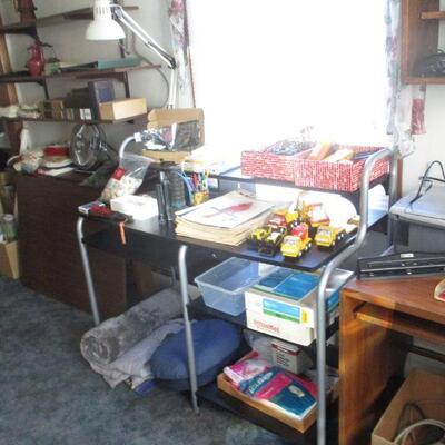 Computer desk, Tonka, trains .......