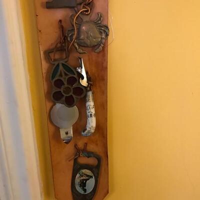 Leather with Jack Bass' wine cork collection on leather $200