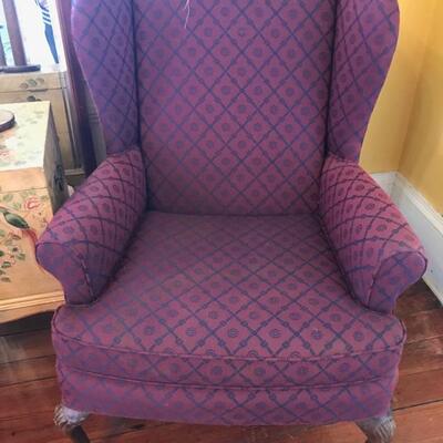 Wing back chair $65
30 X 25 X 41"