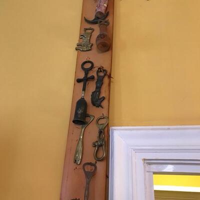 Leather with Jack Bass' wine cork collection on leather $250
