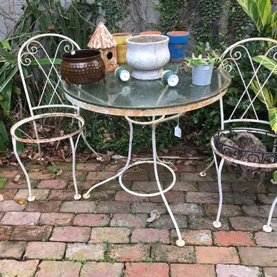 Table and 2 chairs $60
white pot on table outside SOLD