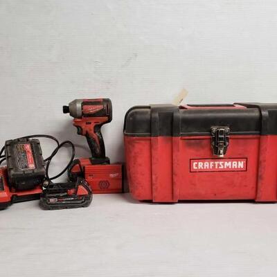 #7144 â€¢ Milwaukee Impact, 3 Batteries, Charger, Inverter, And Toolbox
LIVE IN 11d 20h 59min
