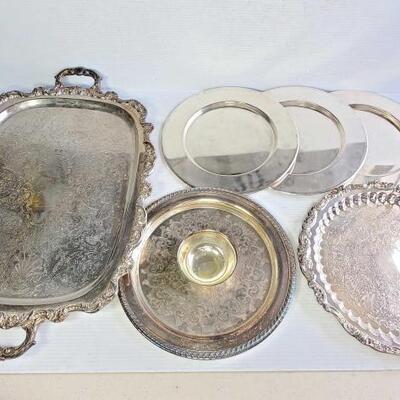 #1242 â€¢ Silver Plated Serving Plates