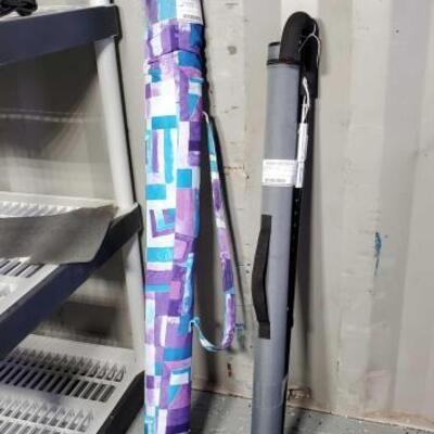 #1272 â€¢ Black Cane, Fishing Rod Case, And Umbrella