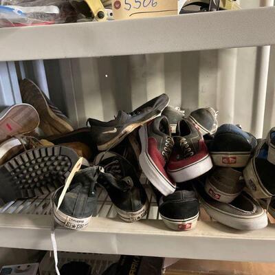 5508	

12 Pairs Of Shoes
Vans, Converse, Nike,Leviâ€™s Size 12-13