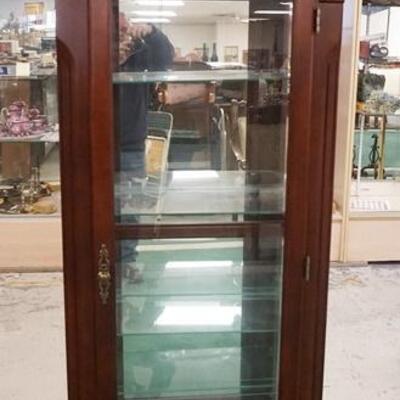 1016	CURIO CABINET, 77 1/4 IN HIGH X 28 1/2 IN WIDE X 13 IN DEEP
