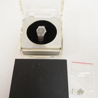 1085	MOVADO LADIES WRIST WATCH W/ ORIGINAL BOX COMES W/ EXTENSIONS 	200	400	100	PLEASE PAY ATTENTION FOR DAILY ADDITIONS TO THIS SALE....