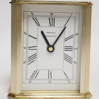 1092	TIFFANY & COMPANY PORTFOLIO DESK CLOCK IS BATTERY OPERATED. 5 IN H 	50	100	20	PLEASE PAY ATTENTION FOR DAILY ADDITIONS TO THIS...