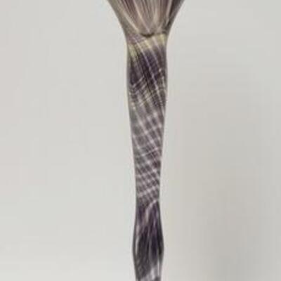 1075	SIGNED VANDERMARK ART GLASS DECORATED FLORAL FORM, 1985, 15 IN HIGH, SIGNED VANDERMARK 85 1505	150	300	50	PLEASE PAY ATTENTION FOR...