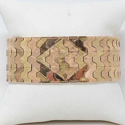 #2048 â€¢ 14k Gold Bracelet, 45.1g