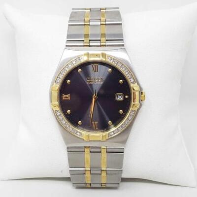 #2114 â€¢ Citizen Eco-Drive Watch with Diamond Bezel