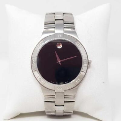 #2120 â€¢ Movado Watch with Diamond Bezel