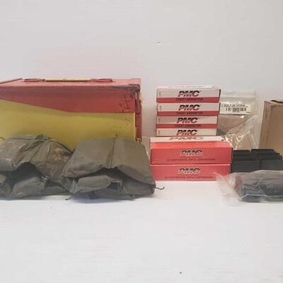 #8002 â€¢ 246 Rounds Of .30-06 SPRG 150 Gr, 44 7.92 MM, 10 30-06 Case And Primer, 12 M1 Garand Clips, M1 Garaâ€¦