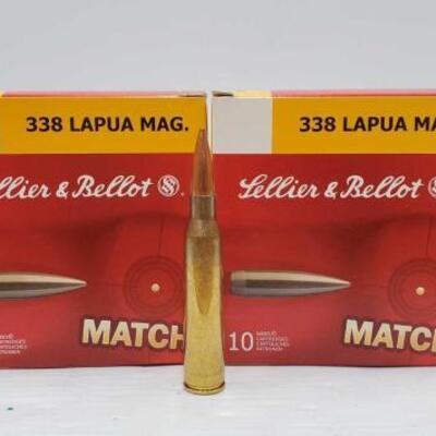 #828 â€¢ 100 Rounds Of Lellier & Ballot 338 LAPUA MAG.- 300 grain