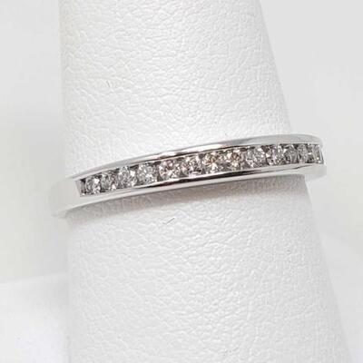 #2012 â€¢ 14k Gold Diamond Band, 2.6g size 9.5 approx