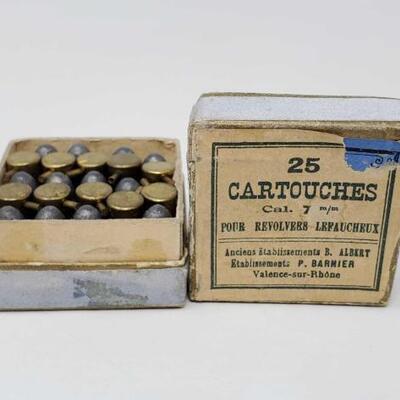 #832 â€¢ 22 Rounds Of Vintage 7mm Lefaucheux Ammo
LIVE IN 5d 20h 7min

