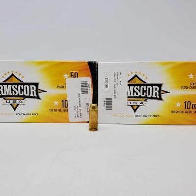 #1202 â€¢ 100 Rounds Of Armscor 10mm- 180 Grain Full Metal Jacket
