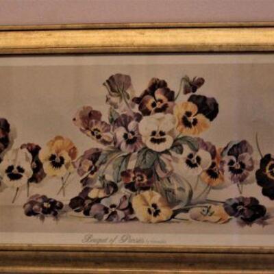 Beautiful "Pansies" wall art.