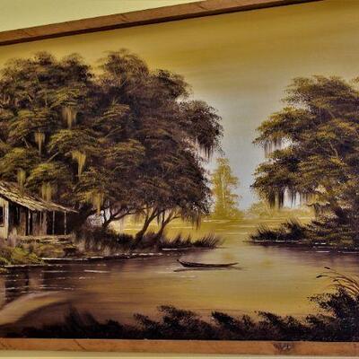 Large framed wall art.