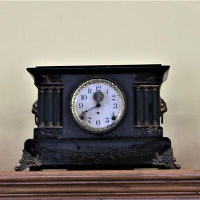 Gas lanterns and Seth Thomas mantel clock!