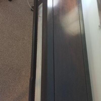 This is a Chinese Huali Rosewood Dark Brown Straight Apron Side Altar Table (style)