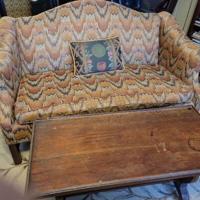 Camelback Love Seat & Coffee Table. Love Seat is 56 X 32 X 36â€, Seat Height is 20â€from floor....