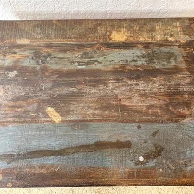 Distressed cabinet w/drawer measures 23" x 16" x 31"