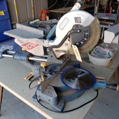 1054	

Ryobi Miter Saw
10" Ryobi Sliding Miter Saw With Extra Blade