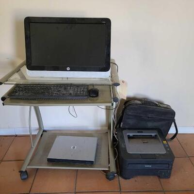 2020	

HP Computer, Metal Computerstand, Brother Printer, HP Laptop, And Case
HP Computer, Metal Computerstand, Brother Printer, HP...