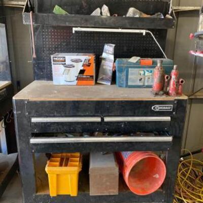 1010	

Kobalt WorkBench, KoBalt Screw Drivers, Rigid 2 Pack Filters, KoBalt Axe, Wire Wheels, Bottle Jacks and a Plastic Tool Box
Kobalt...