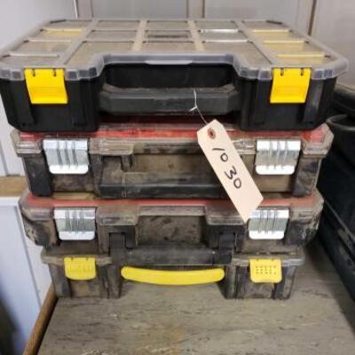 1030	

Organizer Cases
4 Organizer Cases Full Of Nails, Screws & Electrical Stuff