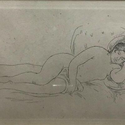 https://www.ebay.com/itm/114773513558	CF7014T RENOIR "FEMME NU COUCHEE" ETCHING (21 3/8 X 19 3/8 IN)  Framed Uship or Local...