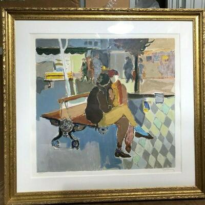 https://www.ebay.com/itm/114773443021	CF7009B Itzchak Tarkay "ON THE BENCH" Framed Lithograph Uship or Local Pickup	Auction
