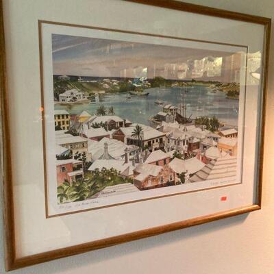 Bermuda numbered print by Jill Amos Reine